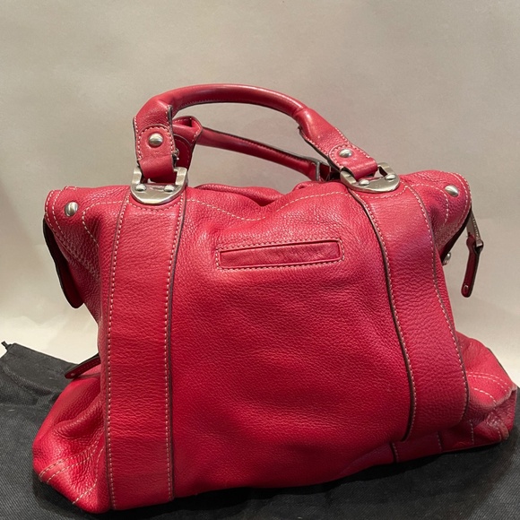 B Makowsky Red shoulder/arm bag - Picture 2 of 13